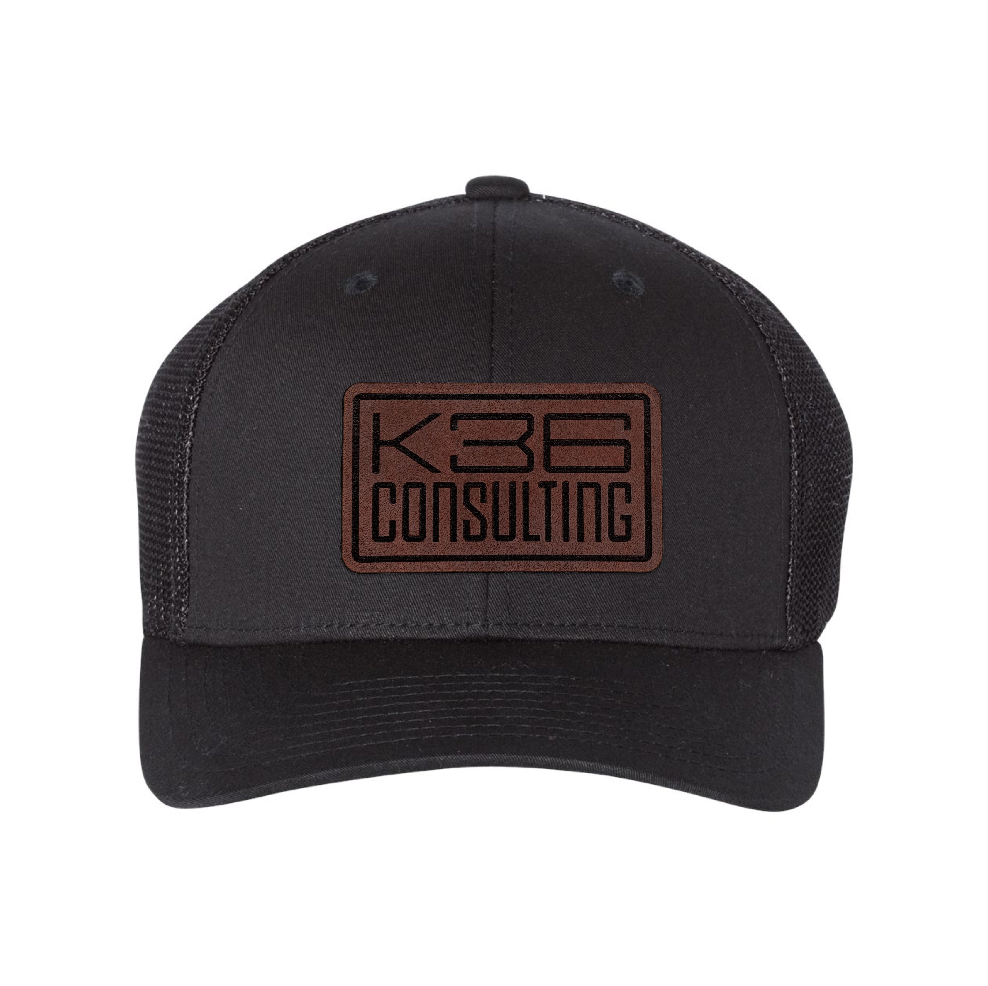 K36 Consulting Logo Leather Patch Flex Hat