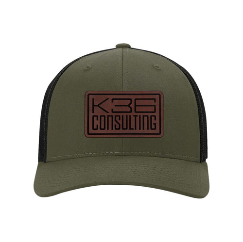 K36 Consulting Logo Leather Patch Flex Hat
